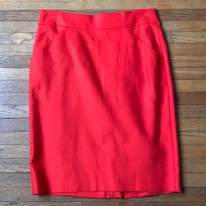 J Crew Red Pencil Skirt Never Worn